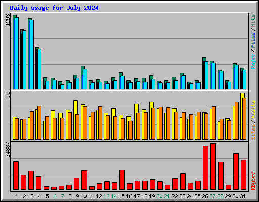 Daily usage for July 2024
