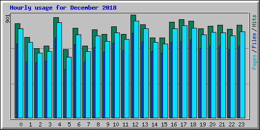 Hourly usage for December 2018