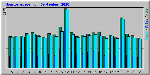 Hourly usage for September 2020