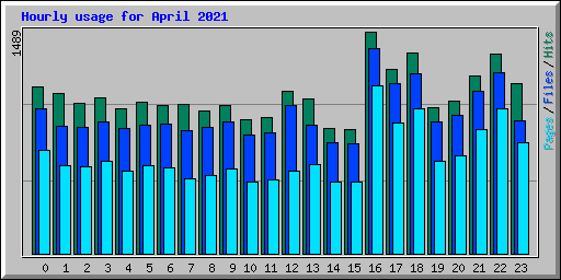 Hourly usage for April 2021