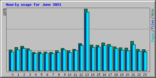 Hourly usage for June 2021