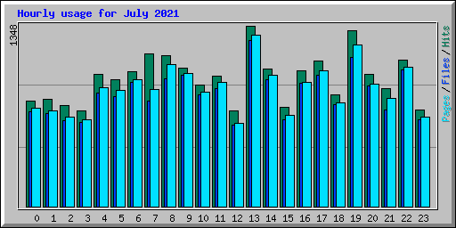 Hourly usage for July 2021