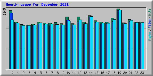 Hourly usage for December 2021