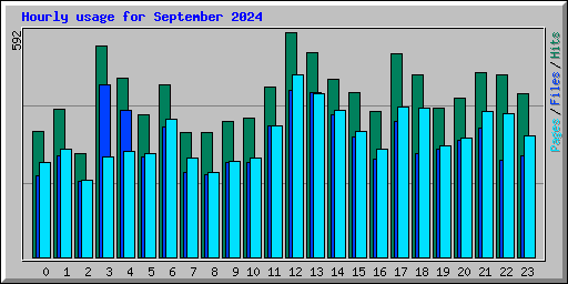 Hourly usage for September 2024