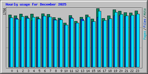 Hourly usage for December 2025