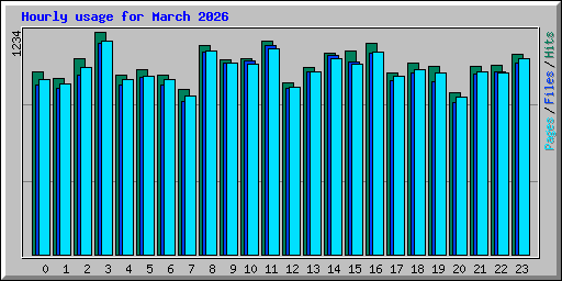 Hourly usage for March 2026